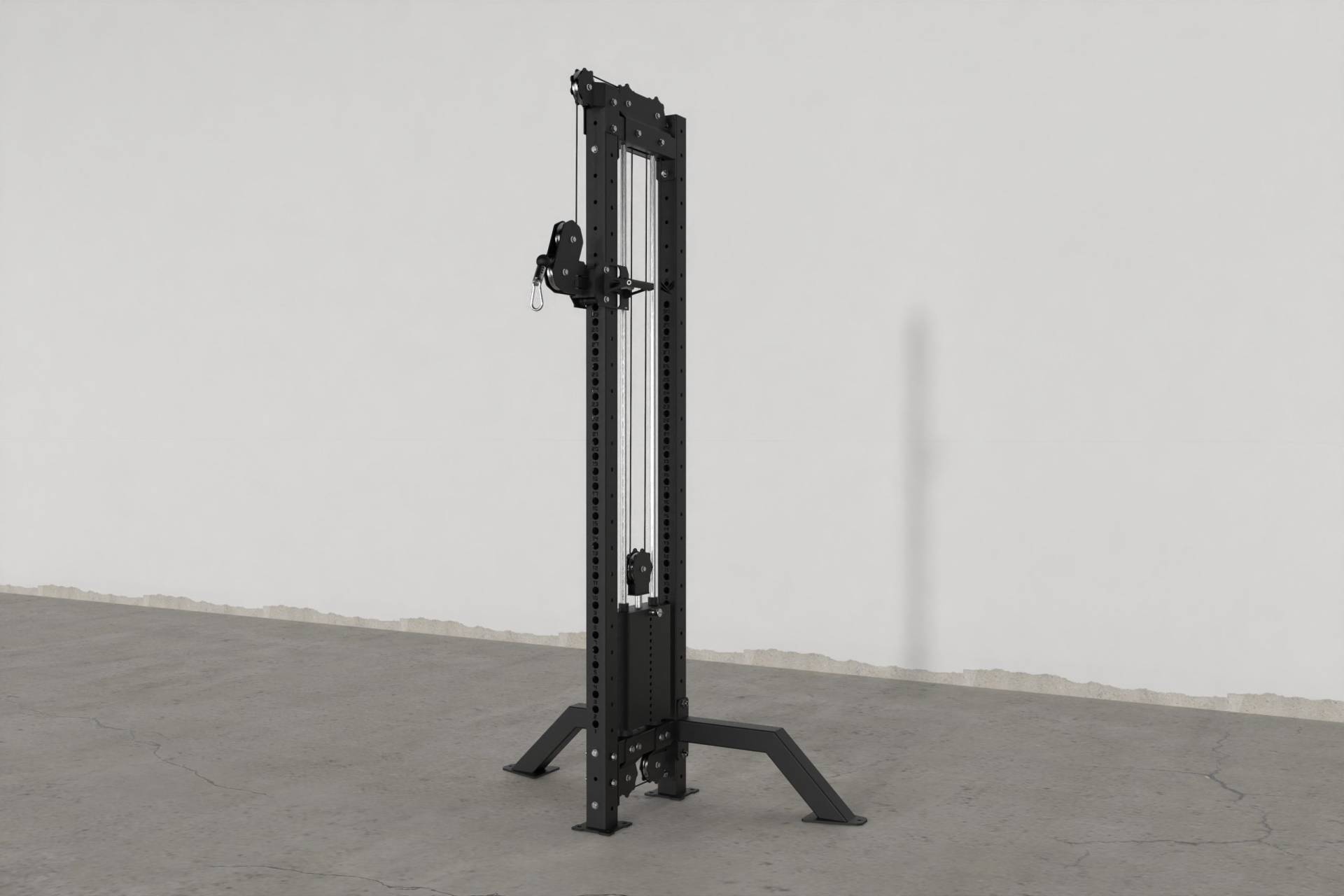 Single station adjustable rig pulley 400 black ral 9005 fsn