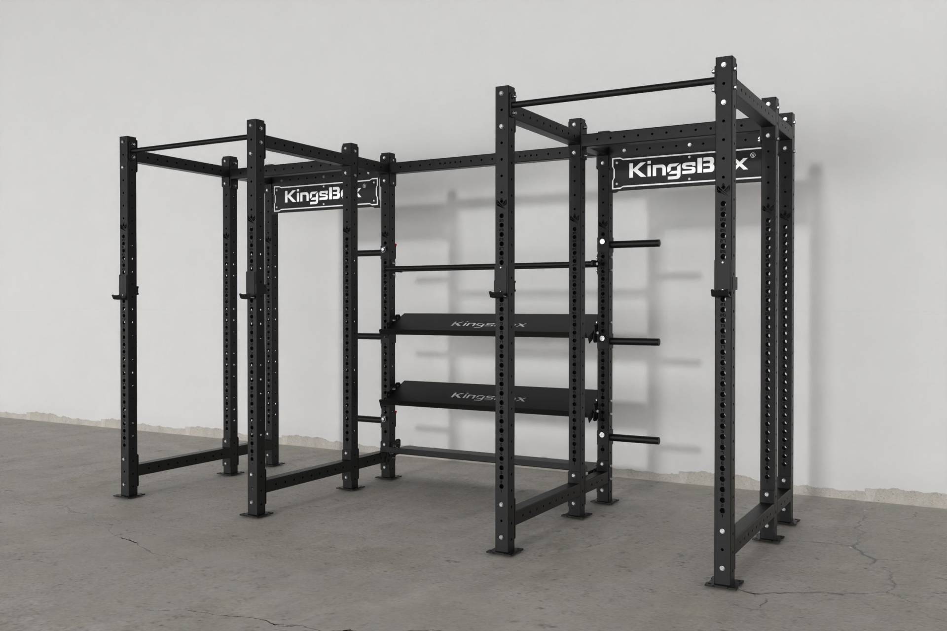 Double mighty power rack cx-37 with storage black