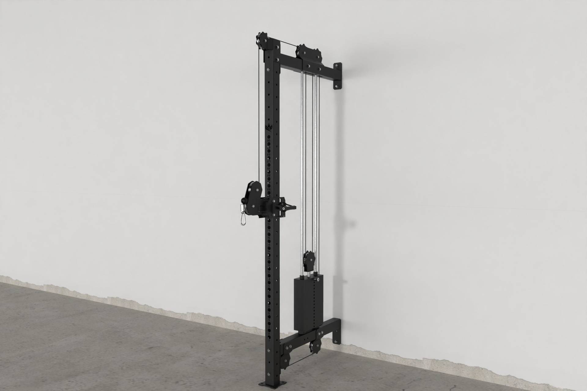 Mighty wall/add-on stack pulley